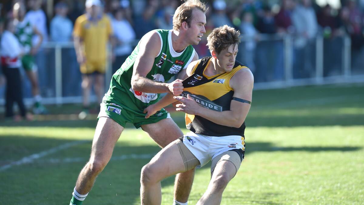 TOP CLASS: Harrison Huntley will strengthen Kyneton's back six for the night game against Castlemaine. Picture: NONI HYETT