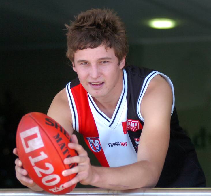 Jarryn Geary after being selected by the Saints in the AFL rookie draft in 2006.