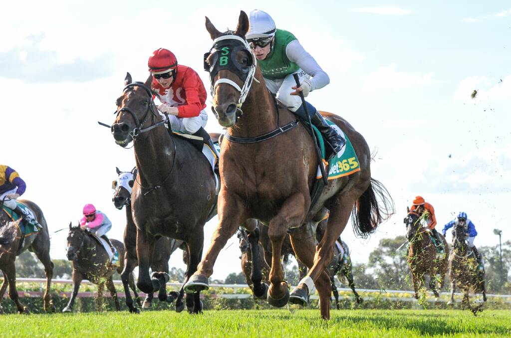 Hellova Street holds of its rivals in the Bendigo Golden Mile. Pictures: RACING PHOTOS