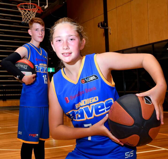 Bendigo Junior Braves players Ryan Brown and Sophie McDermott are pumped up for this weekend's Junior Classic. Picture: NONI HYETT