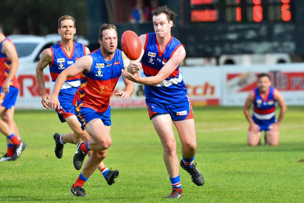 Marong and Pyramid Hill have crucial games in the LVFNL this weekend. Picture: BRENDAN McCARTHY