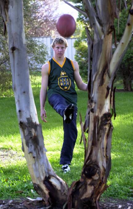 Blair Holmes in 2005 after being picked in the under-15 All-Australian squad.