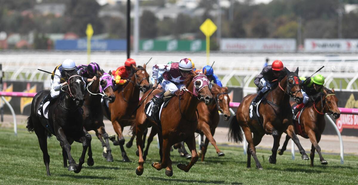 TOO GOOD: Another Coldie surges clear of his rivals to win the Melbourne Cup Carnival Country Final at Flemington. Picture: FAIRFAX MEDIA