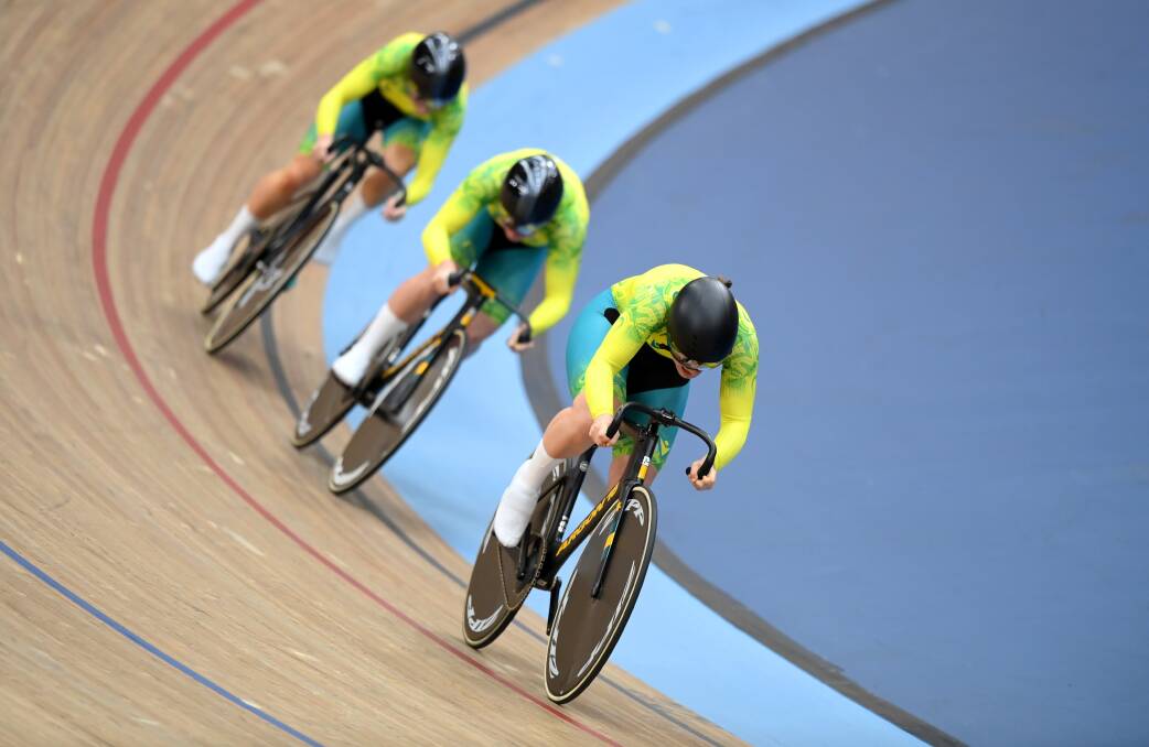 Alessia McCaig, front, in action in Birmingham. Picture: GETTY IMAGES
