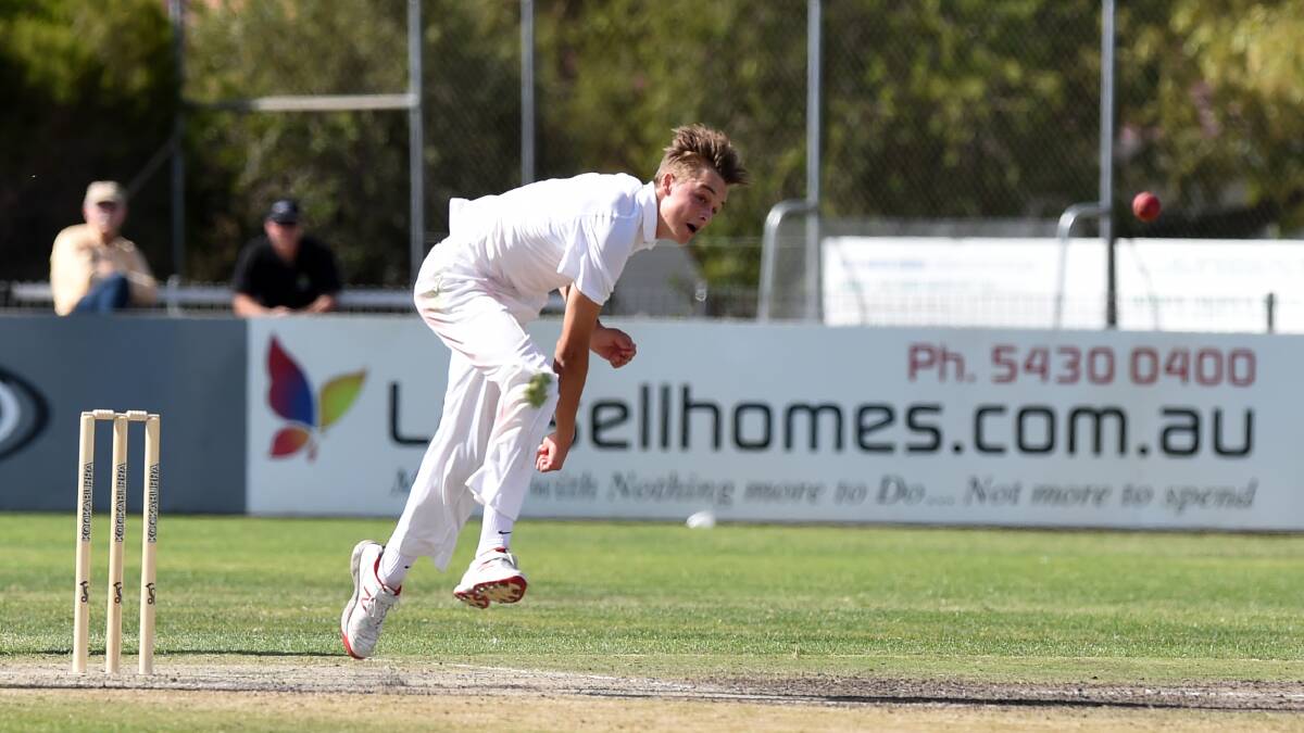 Xavier Crone opened the bowling for Victoria in the Futures League on Monday.