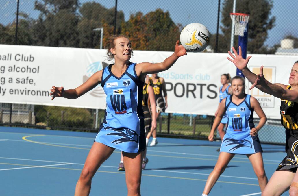CLASS ACT: Ashley Ryan led the way for Eaglehawk in A-grade netball.