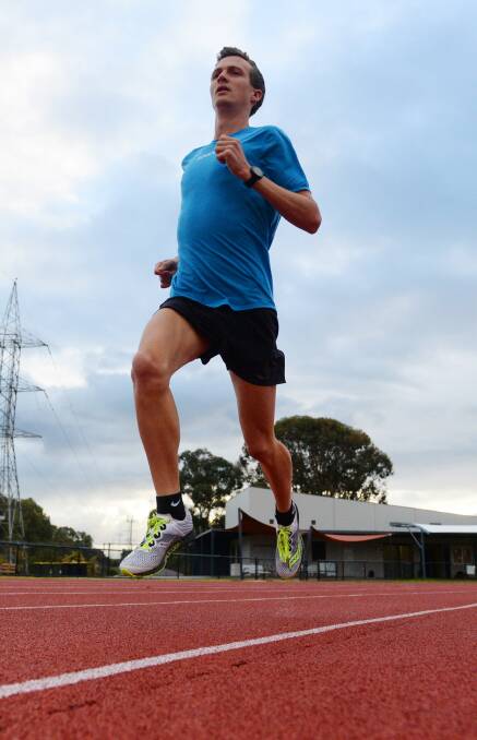 Andy Buchanan on the Bendigo track. Picture: DARREN HOWE