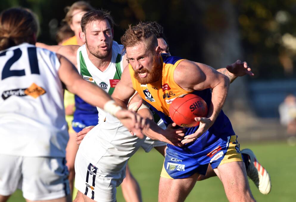 Lachlan Sharp in action during the BFNL's big win over Outer East in 2019. Picture: GLENN DANIELS