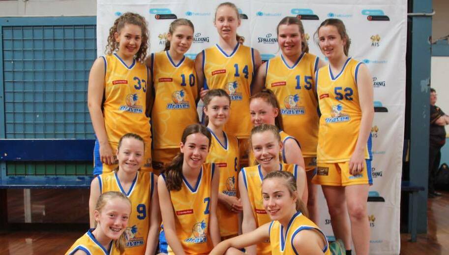 GO GIRLS: The Bendigo Junior Braves under-14 girls squad, which won a silver medal at the national club titles. Picture: CONTRIBUTED