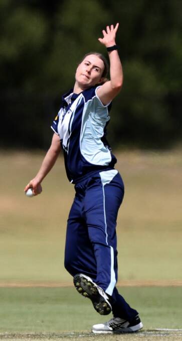 TURNING HEADS: Tayla Vlaeminck in action for Victoria in the Women's National Cricket League.