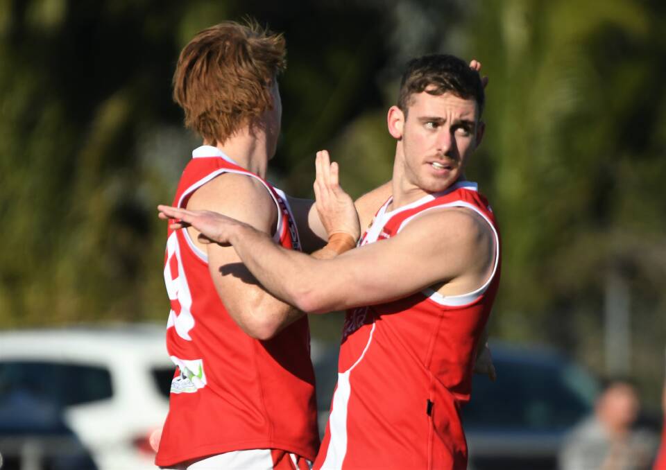 FORWARDS: South Bendigo's Will Keck and Brock Harvey will play major roles in the Bloods' round 18 clash wth Kangaroo Flat.