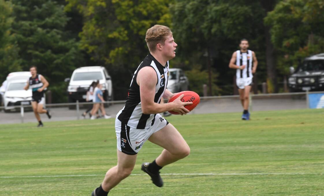 Jack Chester kicked seven goals for Castlemaine in the club's first win for four years. Picture: ANTHONY PINDA