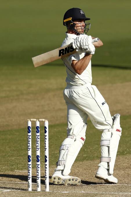 James Seymour on his way to 60 in the first innings. Picture: GETTY IMAGES