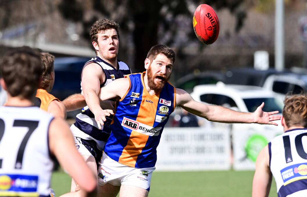 Ruckman Matt Compston is the catalyst for a lot of Golden Square's forward thrusts.