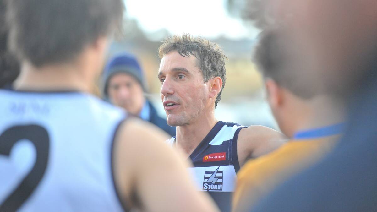 LEADER: Strath Storm coach Troy Coates kicked three goals on Saturday. Picture: ADAM BOURKE