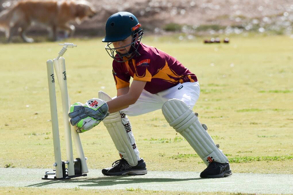HOWZAT?: Maiden Gully appeal for a run out in its under-12A clash with Strathdale-Maristians Blue. Picture: DARREN HOWE