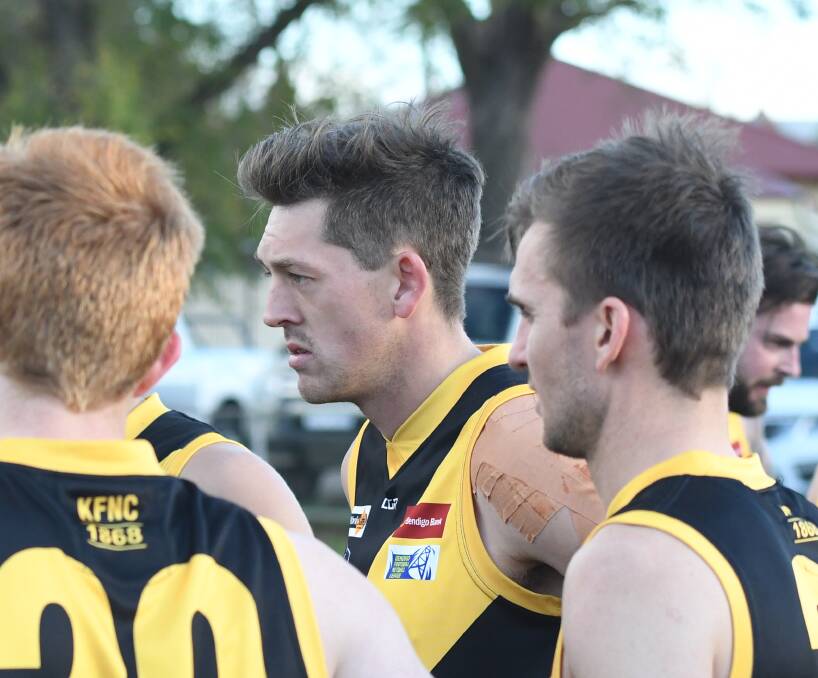 Harrison Huntley made a solid start to the season in Kyneton's new-look defensive unit.