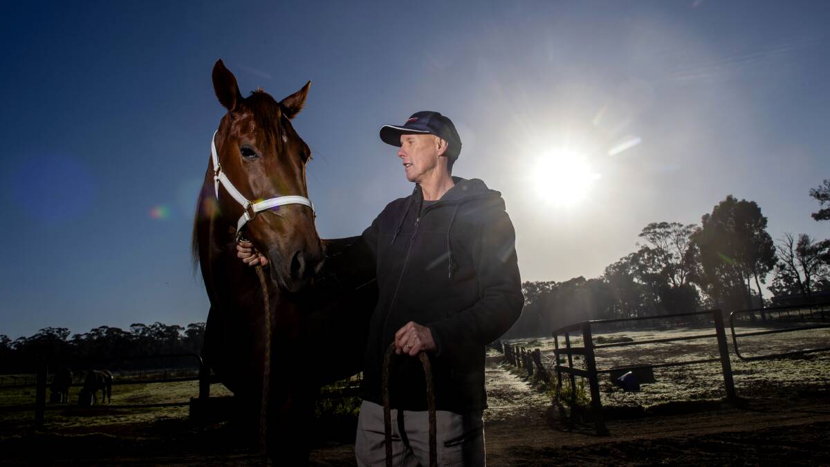 Tony Vlaeminck and Polly Peachum at Bruce Morgan's stables in Junortoun. Picture: DARREN HOWE