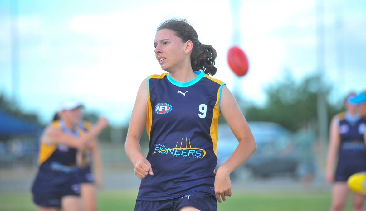 IN THE SQUAD: Eaglehawk's Imogen O'Neil had a strong pre-season with the Pioneers.