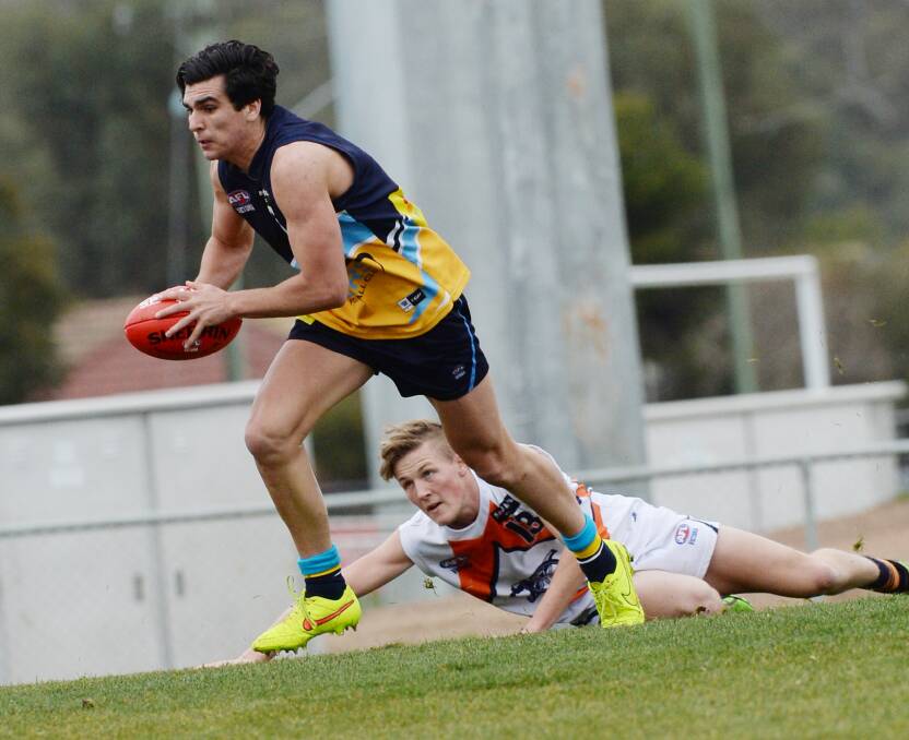 TEEN TIME: Tom Cole playing for the Bendigo Pioneers before he was drafted by the West Coast Eagles in 2015.