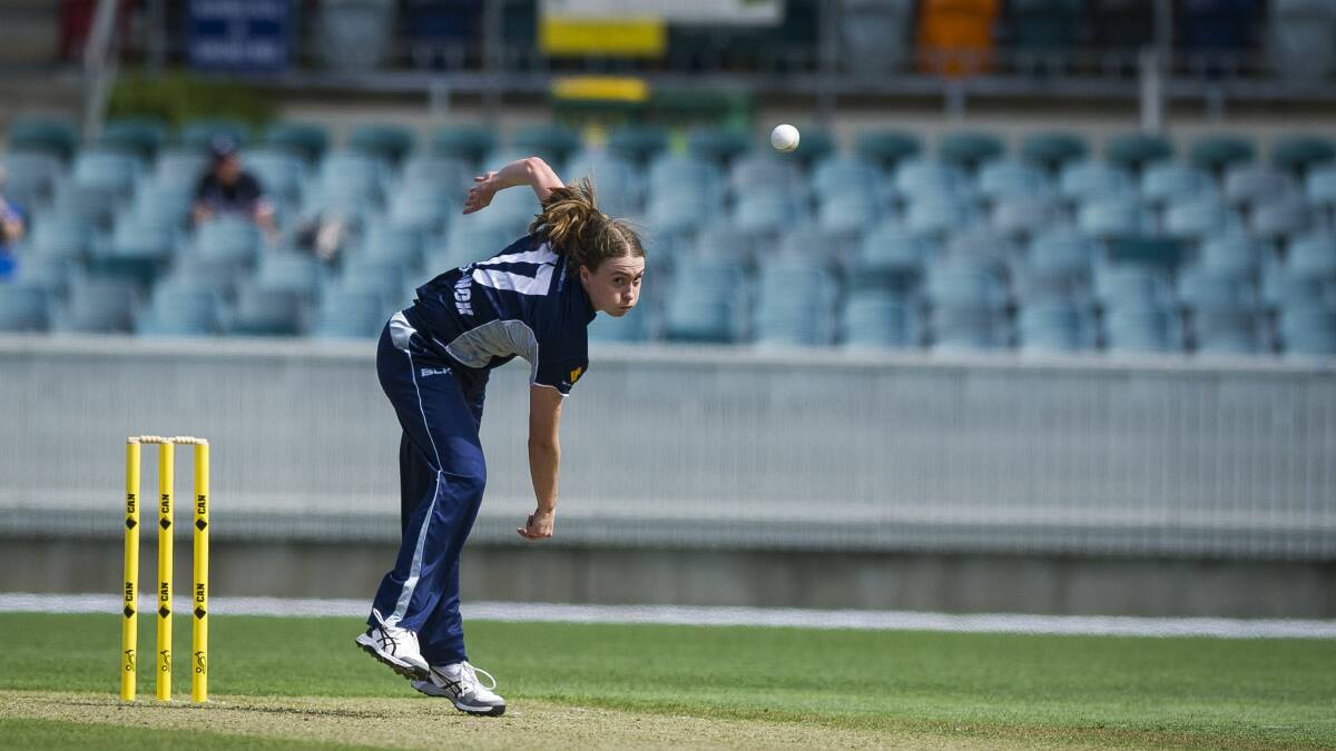 THE BIG V: After a breakthough year in 2018, Bendigo's Tayla Vlaeminck has earned another contract with Victorian cricket.