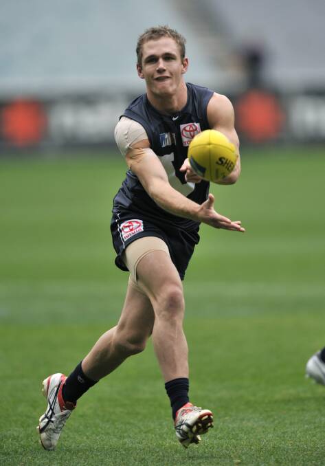 Joel Selwood training with the Victorian squad in 2008.