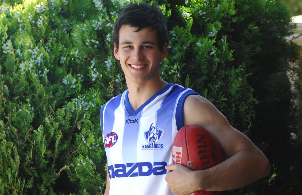 FLASHBACK: Robbie Tarrant after he was drafted by North Melbourne in 2007. Tarrant played his 150th game last Sunday.