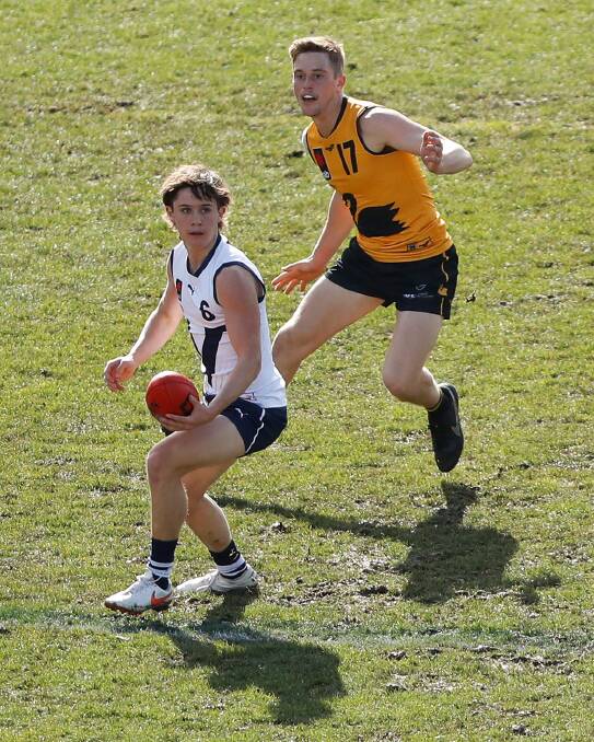 Noah Long in action for Victoria Country against WA. Picture by Getty Images