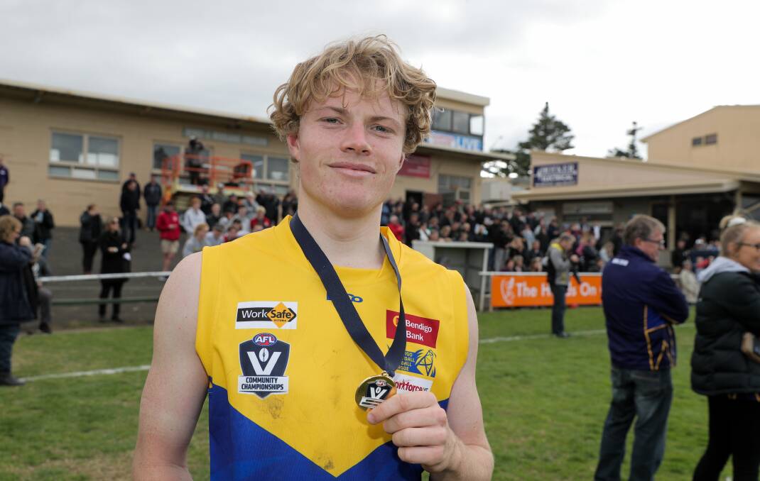Castlemaine's Jack Chester was best for Bendigo under-18s in the loss to Hampden. Picture: ROB GUNSTONE