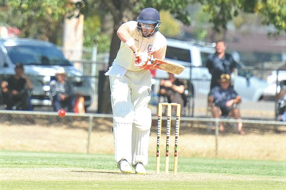 Todd Murphy in action for Sandhurst at Weeroona Oval.