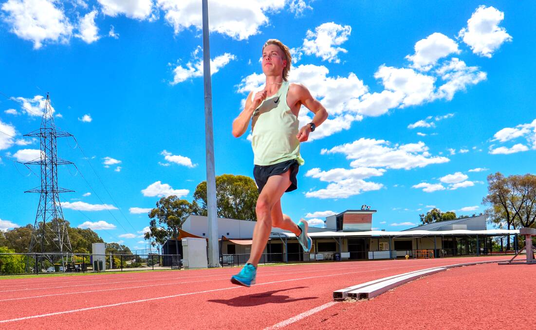 STRIDING OUT: Talented runner Archie Reid is set for a busy summer of racing on the track and the road. Picture: DARREN HOWE