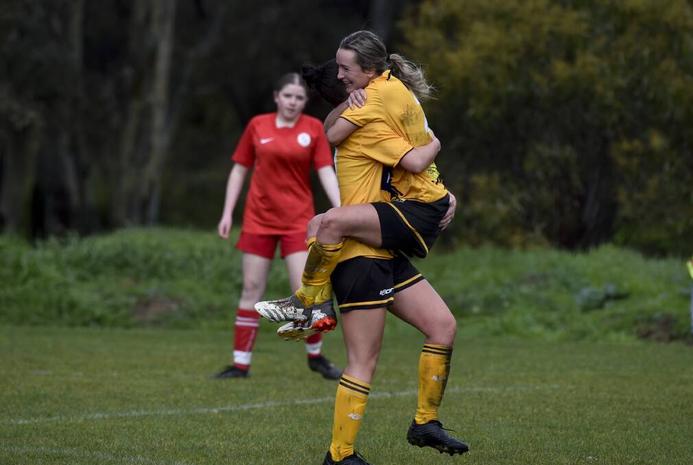 Strathfieldsaye Colts United scored a thrilling 6-4 win over Spring Gully in League Cup action on Sunday. Pictures: NONI HYETT