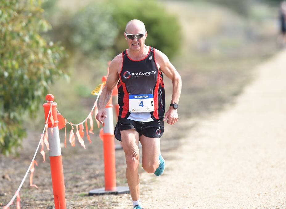 JOB WELL DONE: Bendigo's David Meade ran a slashing time to win the over 45 age group.