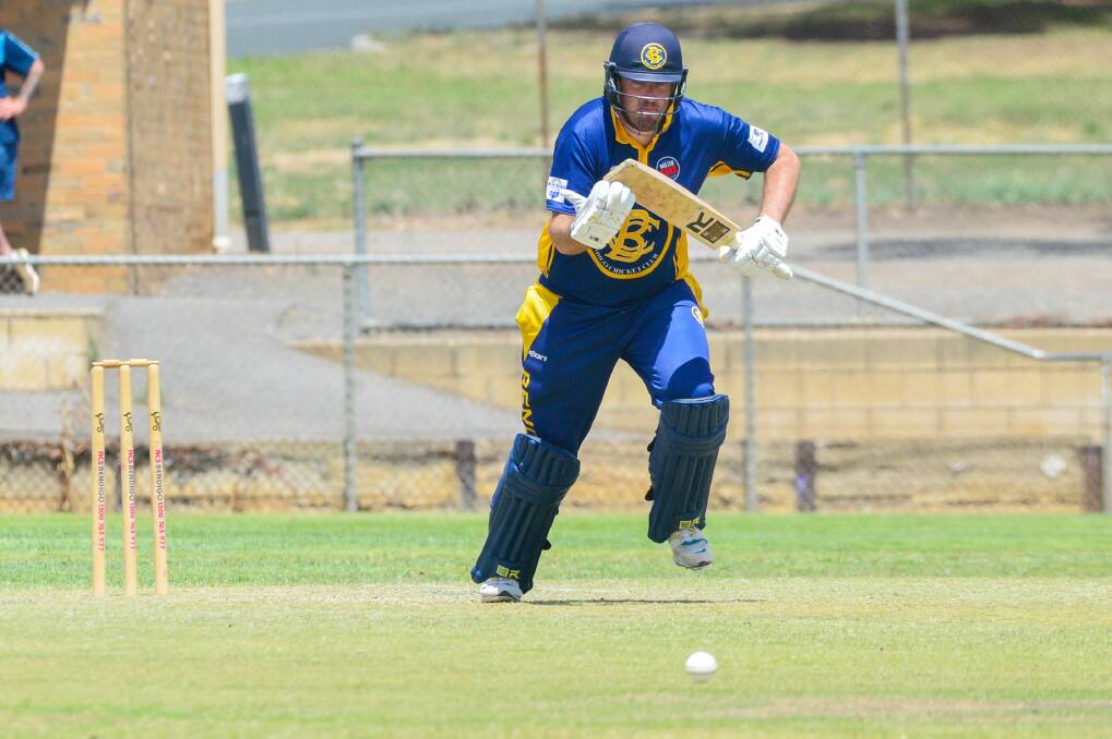 Kyle Humphrys played a fine innings for Bendigo. Picture: DARREN HOWE