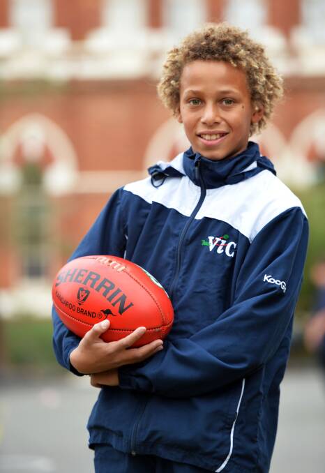 Dyson Daniels after being selected in the Victorian under-12 football team. Picture: BENDIGO ADVERTISER