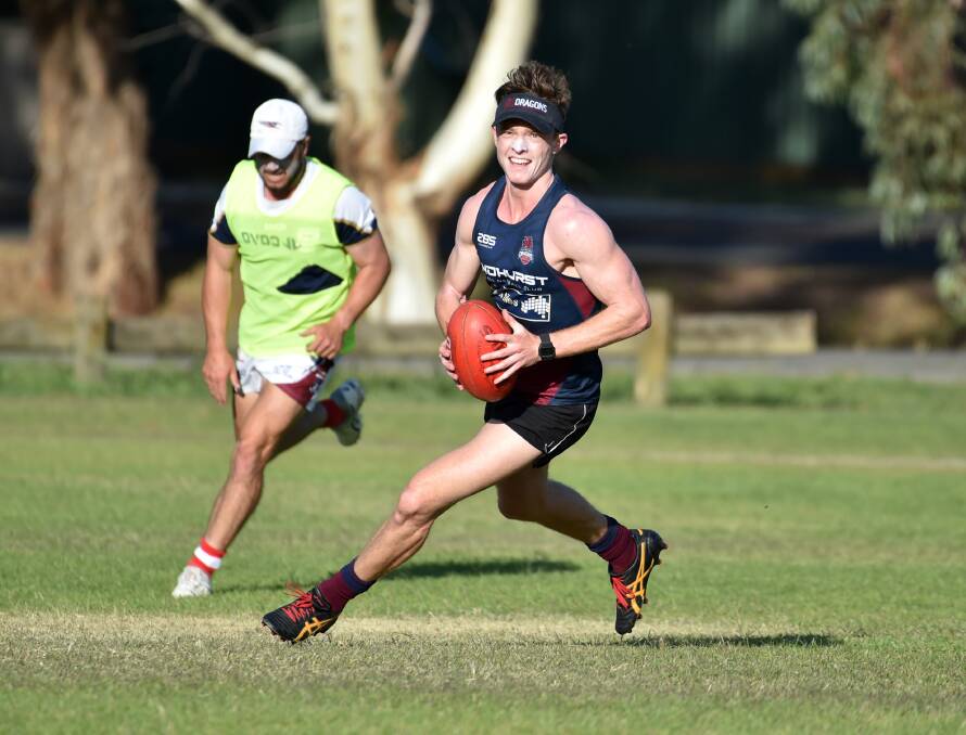 FIGHTING FIT: Defender Josh Hann on the training track at Ewing Park. Pictures: GLENN DANIELS