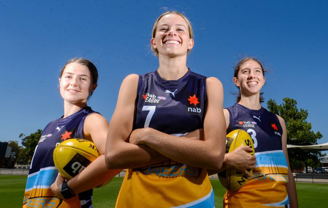 SKILLS: Vic Country squad members Lila Keck, Bryde O'Rourke and Octavia DiDonato will be key players for the Pioneers. Picture: DARREN HOWE