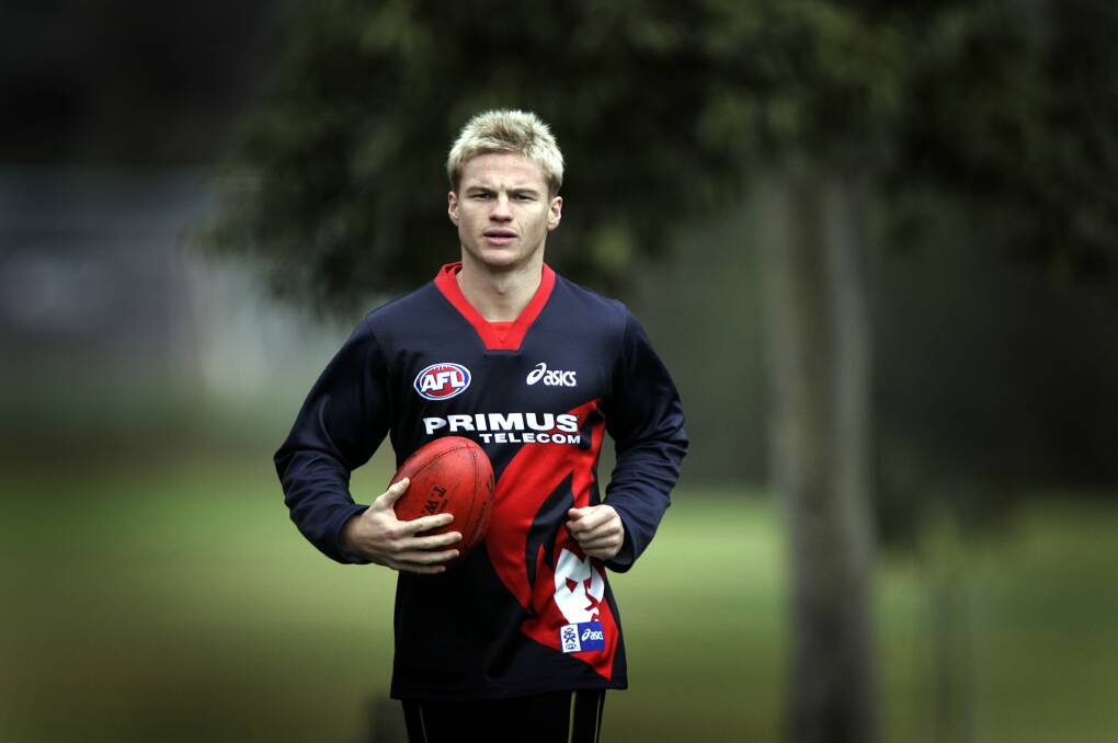 STAR JUNIOR: Colin Sylvia in his early days at Melbourne. The former Bendigo Pioneers player was killed in a car accident in Mildura on Sunday.
