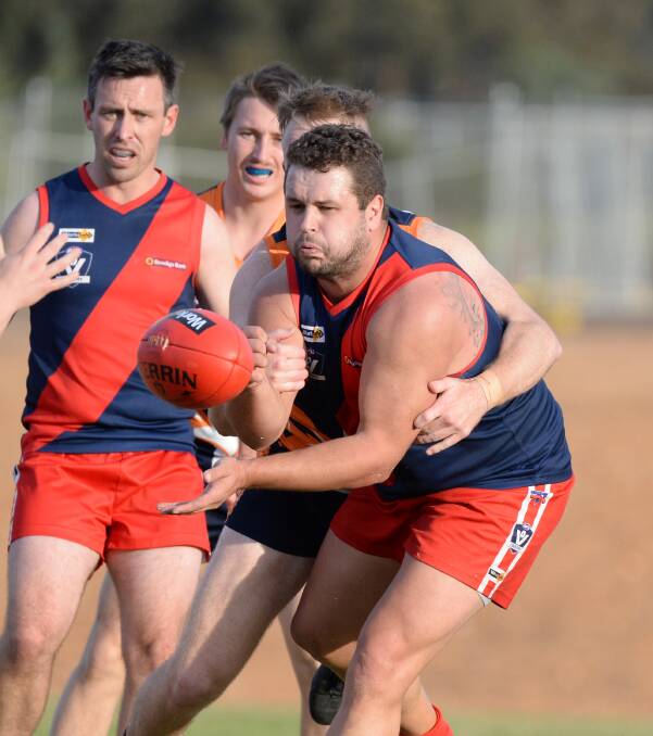 ON THE MOVE: Calivil United premiership coach Anthony Dennis will play with Murray Football League club Tongala in 2019. Picture: GLENN DANIELS