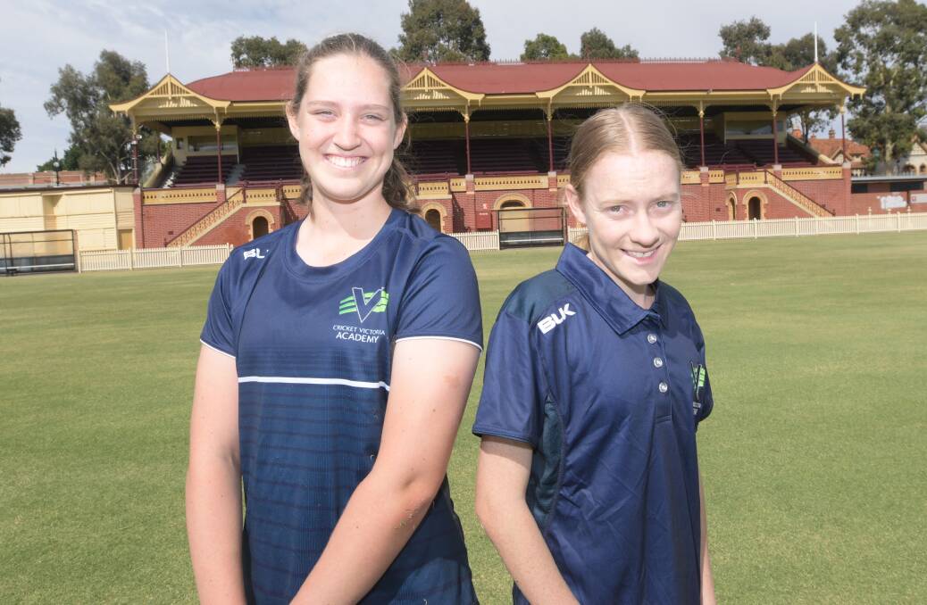 VICTORIA COUNTRY DUO: Kangaroo Flat's Jasmine Nevins and White Hills' Letesha Bawden will fly the flag for the locals. Picture: NONI HYETT