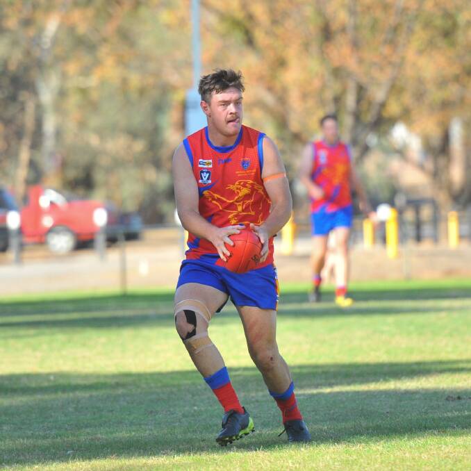 Zac Turnbull played his 100th game for Marong on Saturday.