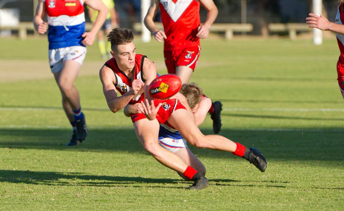 Seamus Mitchell in action for Robinvale's senior side. Picture: SUNRAYSIA DAILY