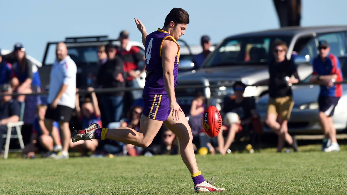 RETURNING BEAR: Forward Cody Gunn, pictured in the 2014 Loddon Valley grand final, is among four former players rejoining Bears Lagoon-Serpentine this year.