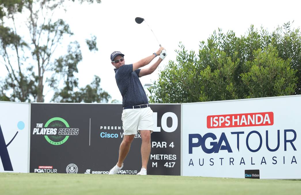 Andrew Martin tees off in his final round. Picture: PGA Australia