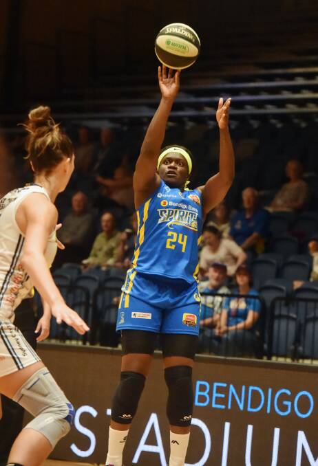 UP THE GAME: Bendigo Spirit player Barbara Turner believes the team needs to improve their offensive plays. Picture: DARREN HOWE