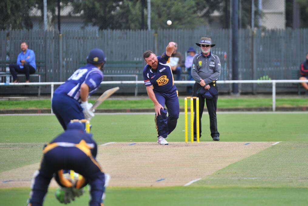 Adam Burns struck twice early in Ballarat's innings. Picture: ADAM BOURKE