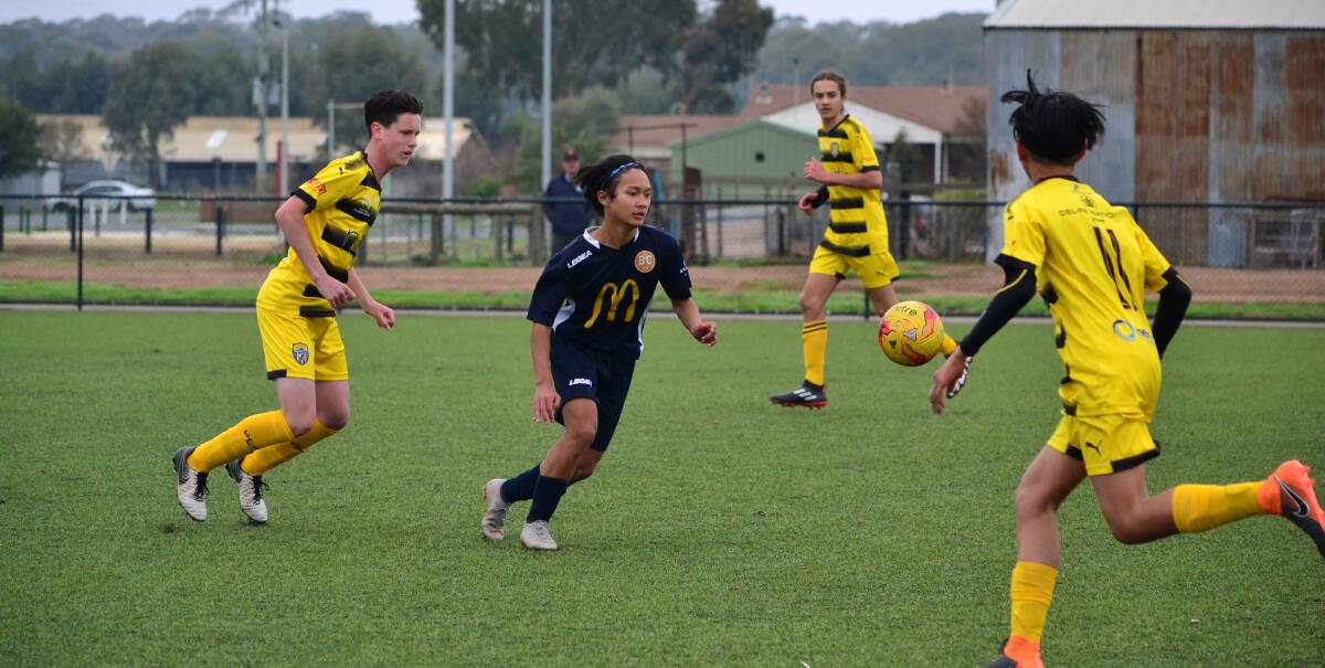 Bendigo City FC's Poung Shu Thay scored in the under-15 game. Picture: CONTRIBUTED