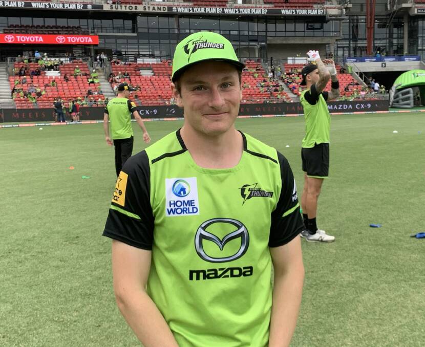 Liam Bowe made his debut for the Sydney Thunder on Saturday night. Picture: SYDNEY THUNDER
