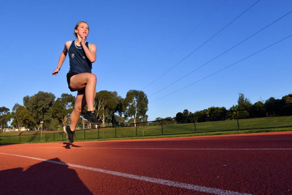 Jorja Morrison had a big summer on the track for Eaglehawk. Picture: NONI HYETT