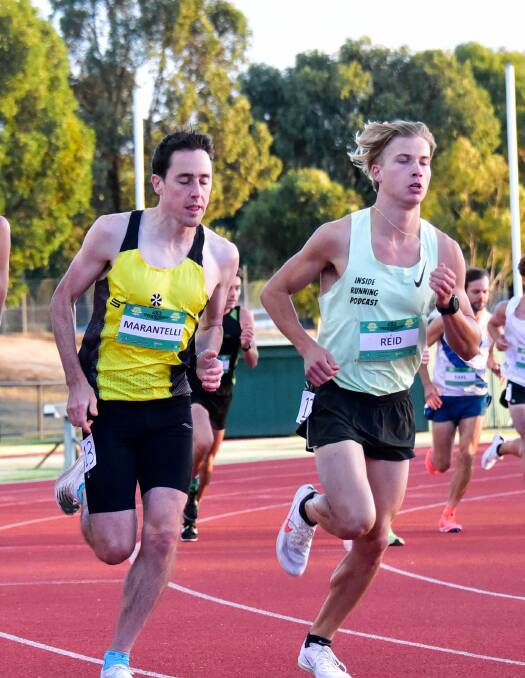IMPROVING: Archie Reid, right, at the start of the 5km Frenzy. Picture: BRENDAN McCARTHY